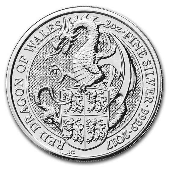 2017 Great Britain 2 oz Silver Queen's Beasts The Dragon 2017 Great Britain 2 oz Silver Queen's Beasts The Dragon